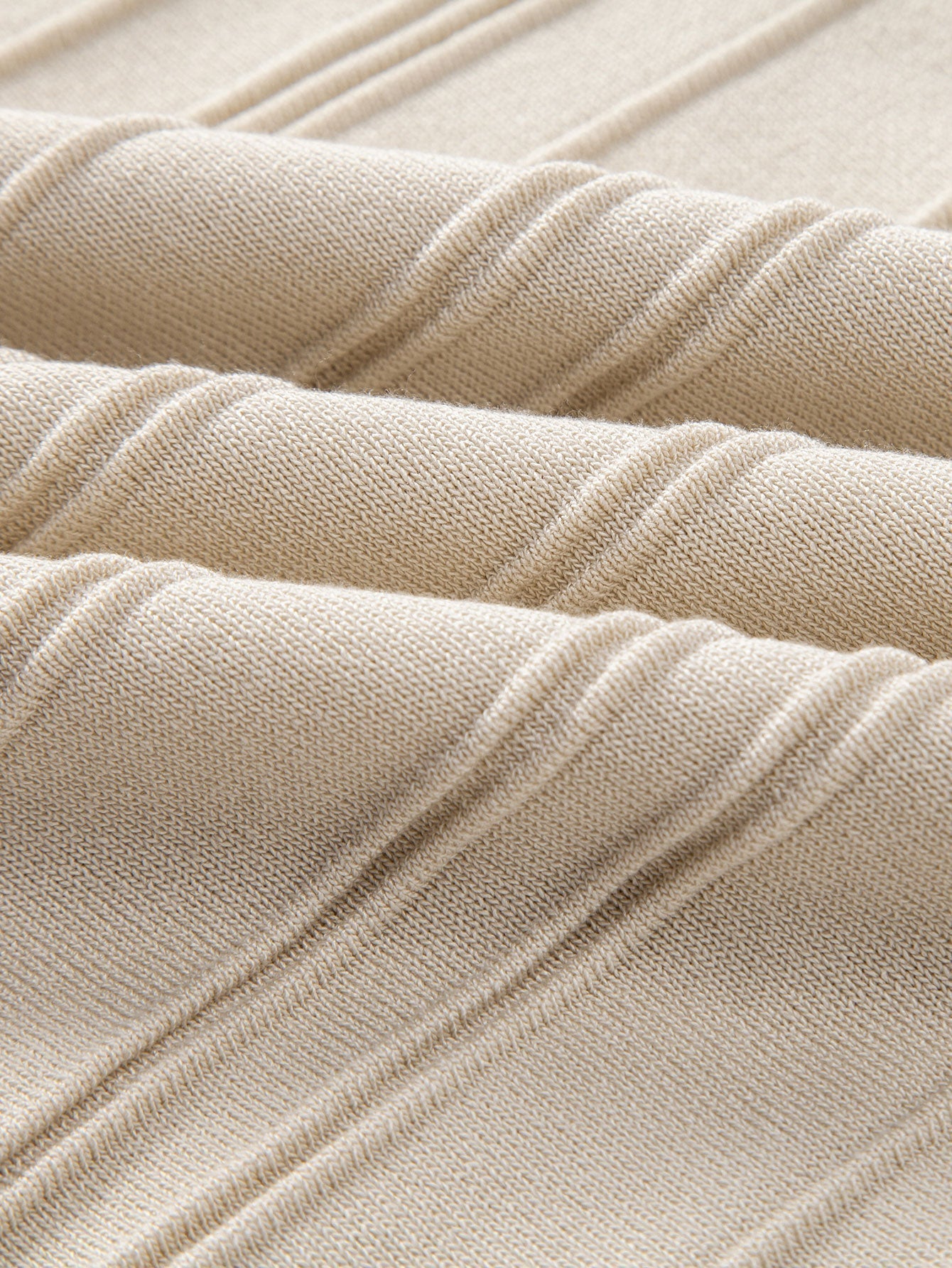 Gestreiftes Jacquard-Strick-Poloshirt mit Reißverschluss