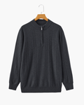 100% Cashmere Ribbed Half Zip - SANVELIER