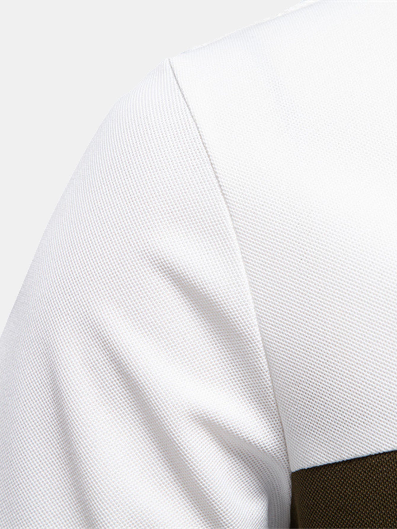 V-Ausschnitt Poloshirt mit Kontrast-Piqué-Design