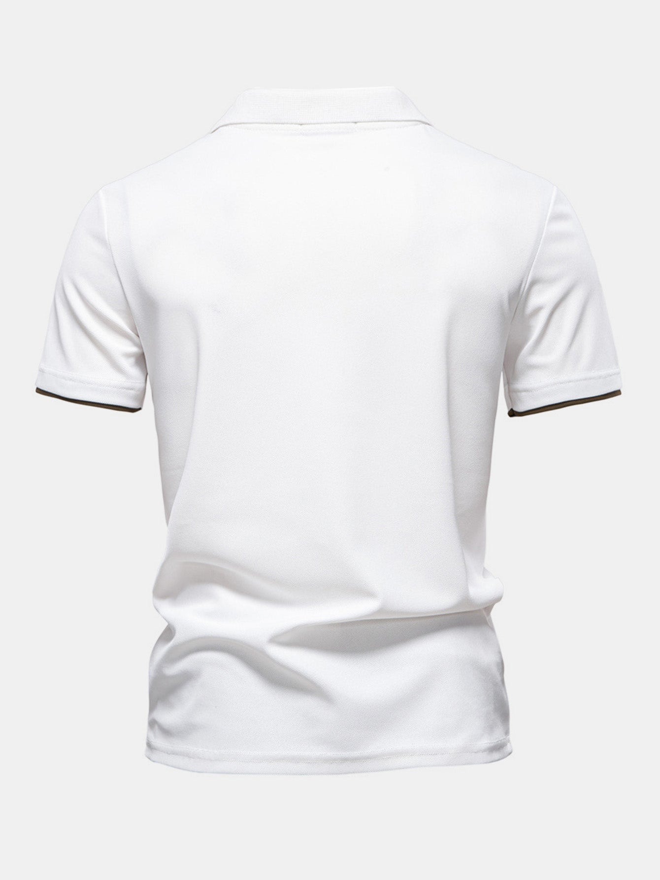 V-Ausschnitt Poloshirt mit Kontrast-Piqué-Design