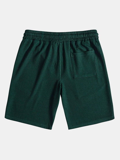 Strukturiertes V-Ausschnitt-Polo & Shorts