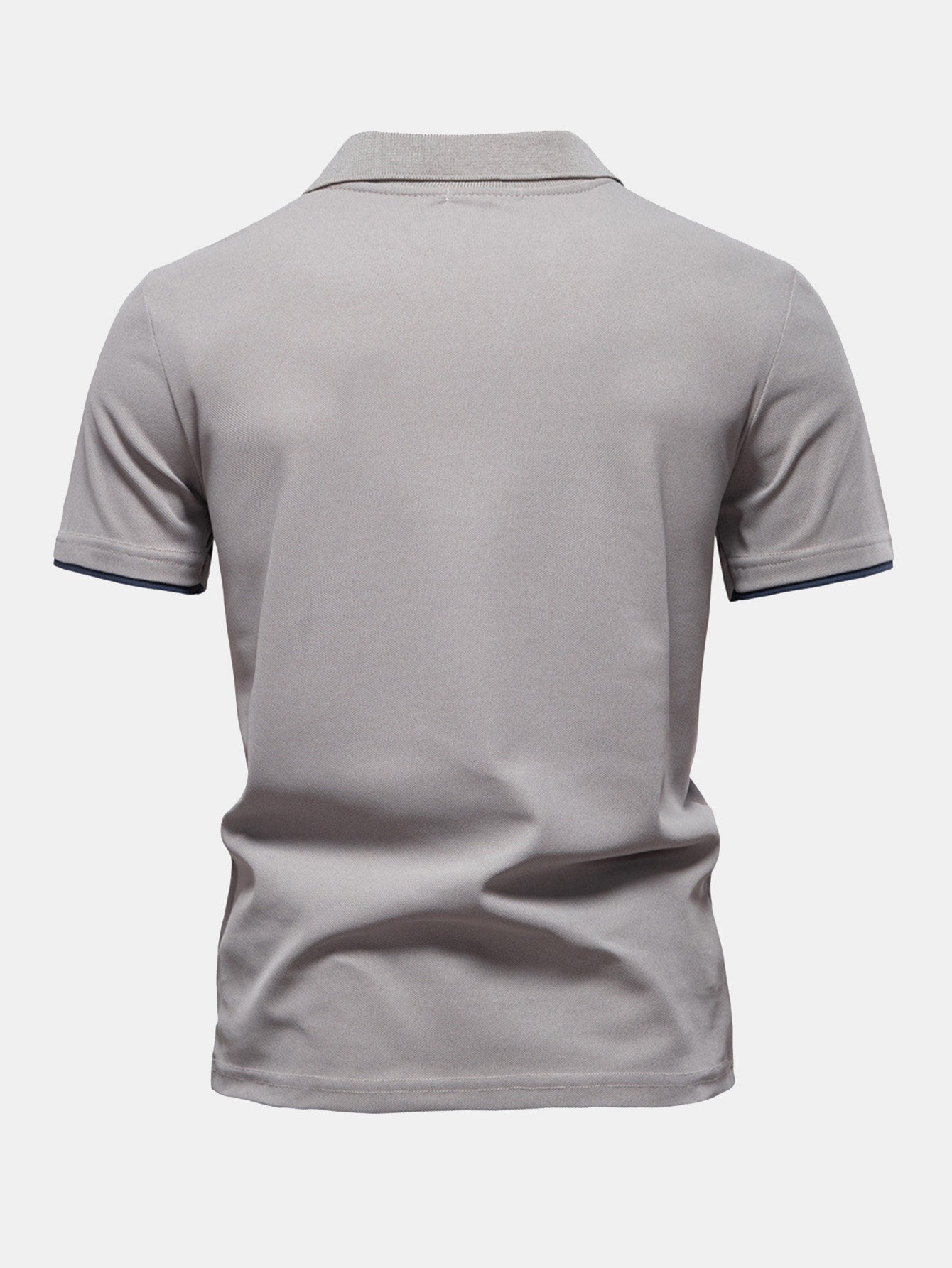 V-Ausschnitt Poloshirt mit Kontrast-Piqué-Design