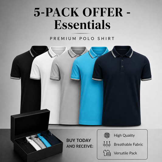 5-Pack Classic Polo Shirts
