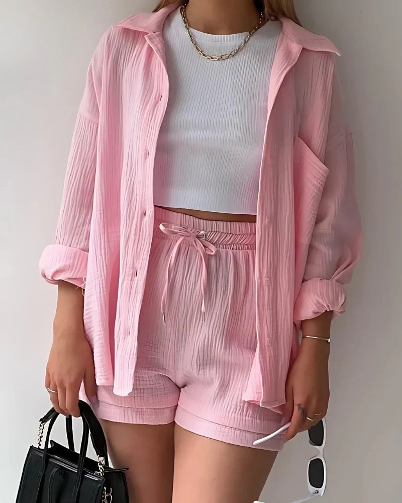 Santorini Crinkle Co-Ord Set